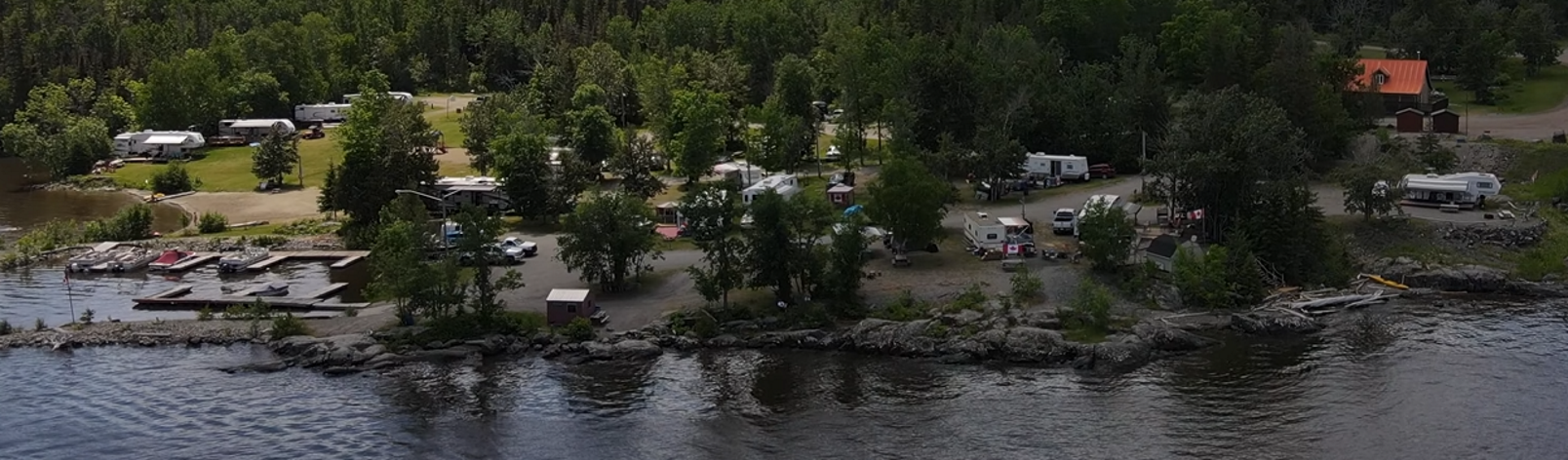 View of Bucke Park from lake.