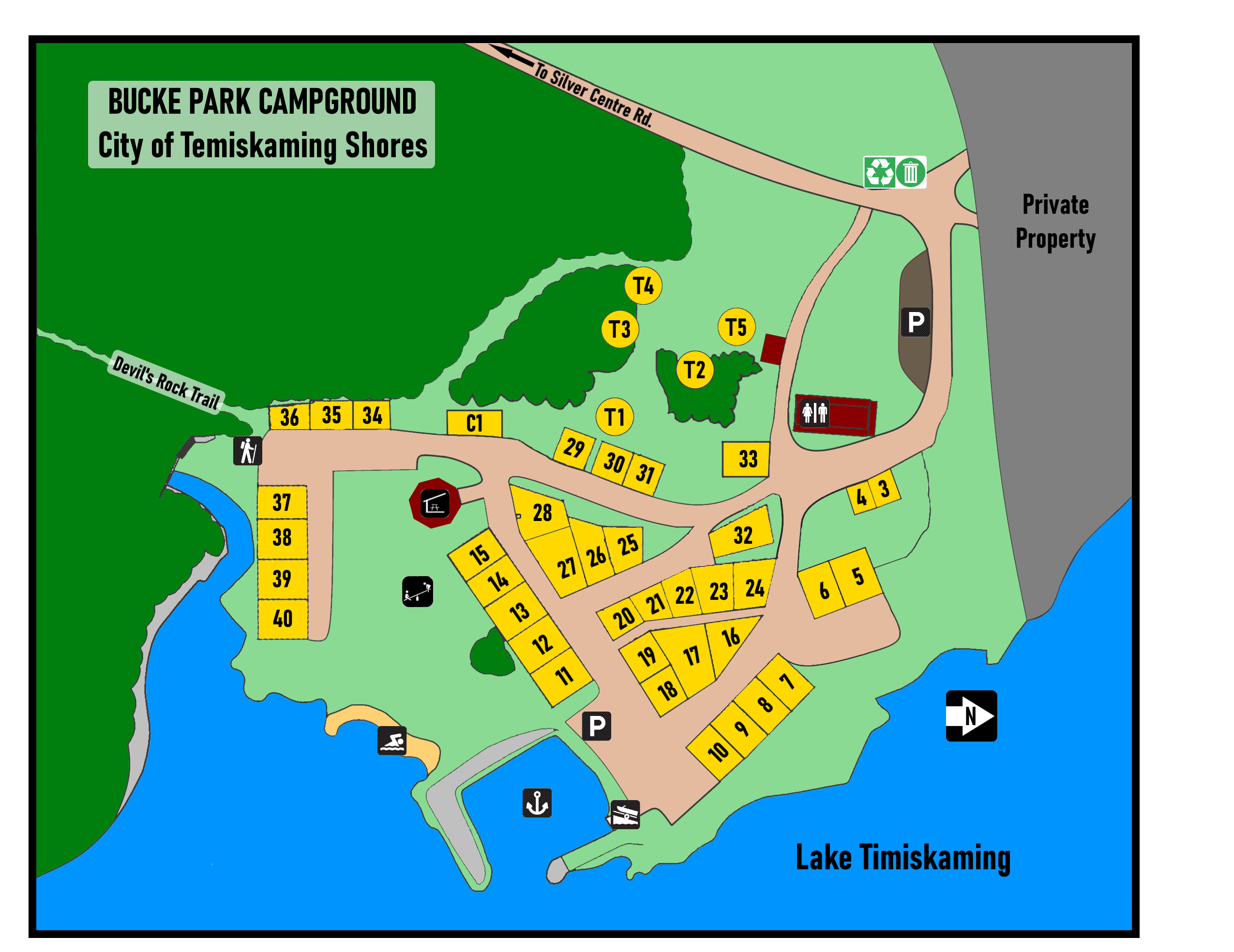 Bucke Park Campground Layout