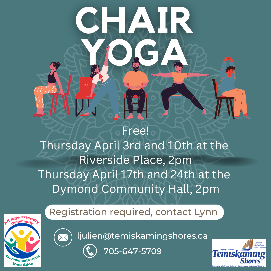 All Age Friendly Chair Yoga April Schedule