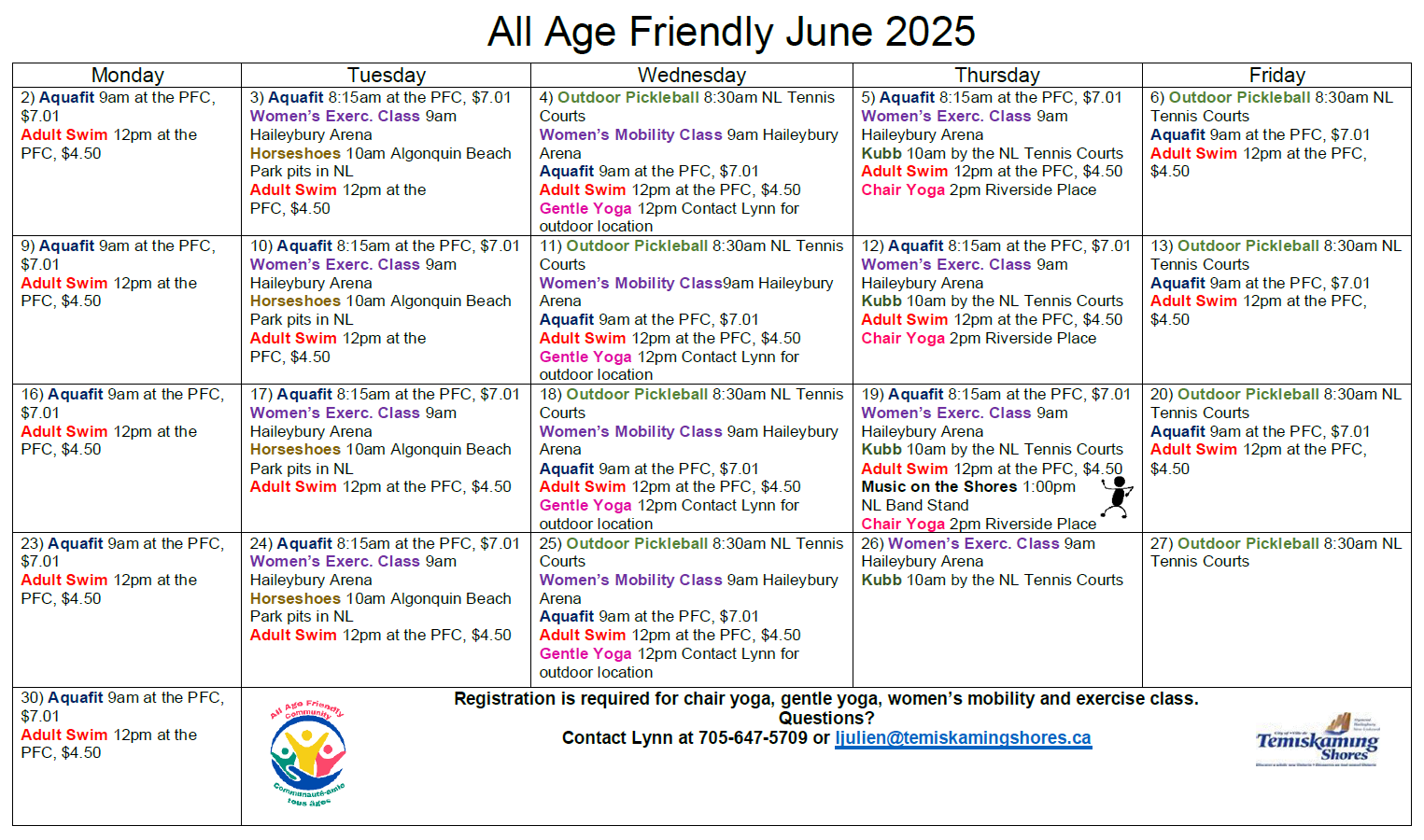 All Age Friendly June Calendar