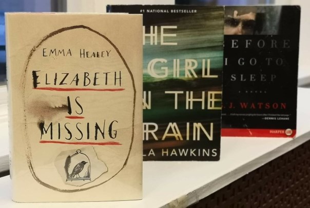 Three books on display
