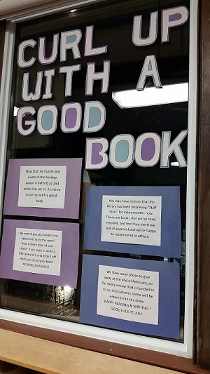 Curl up with a good book display