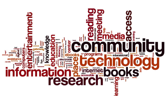 collection of words that describe libraries