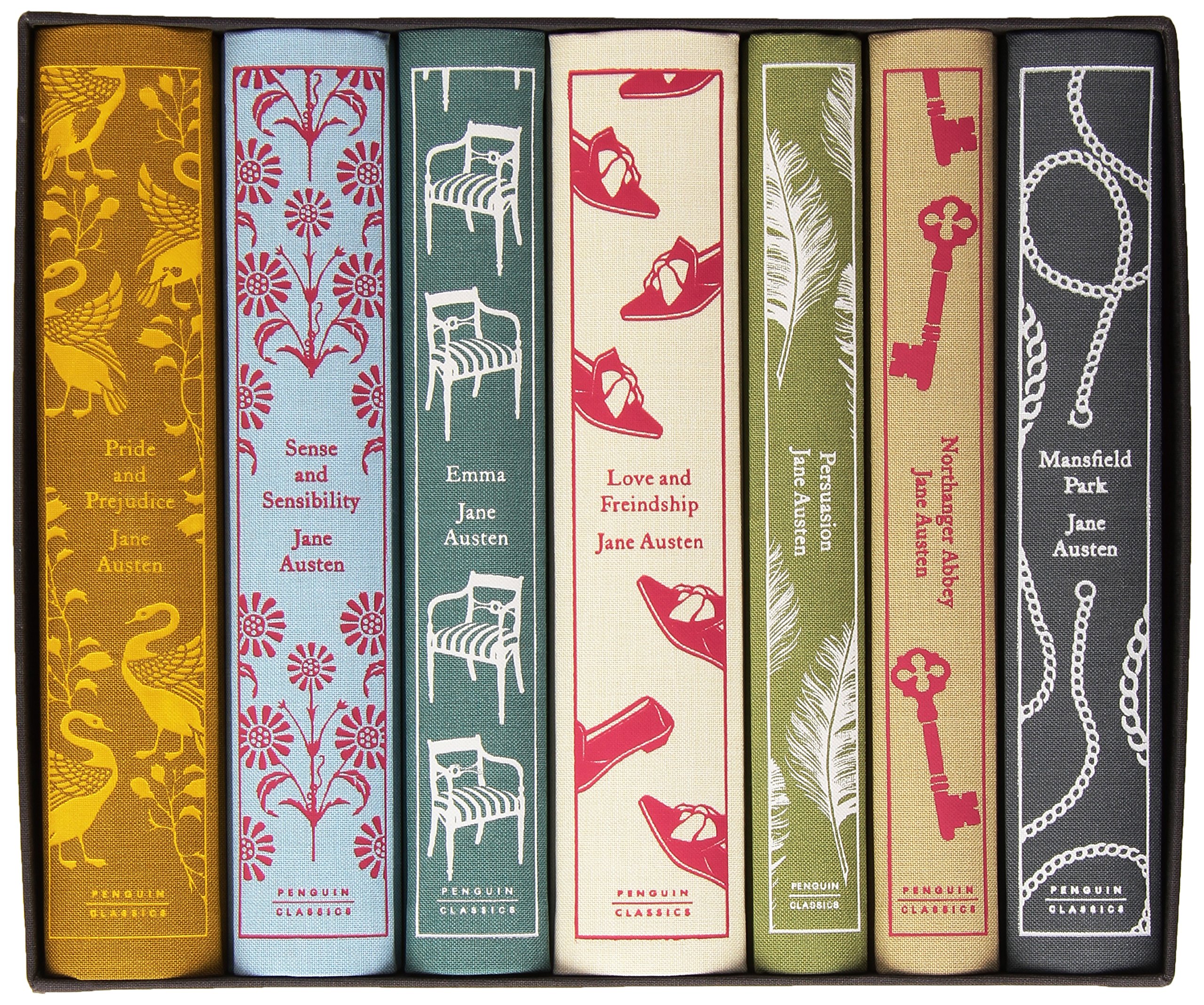 Jane Austen Books on a Shelf