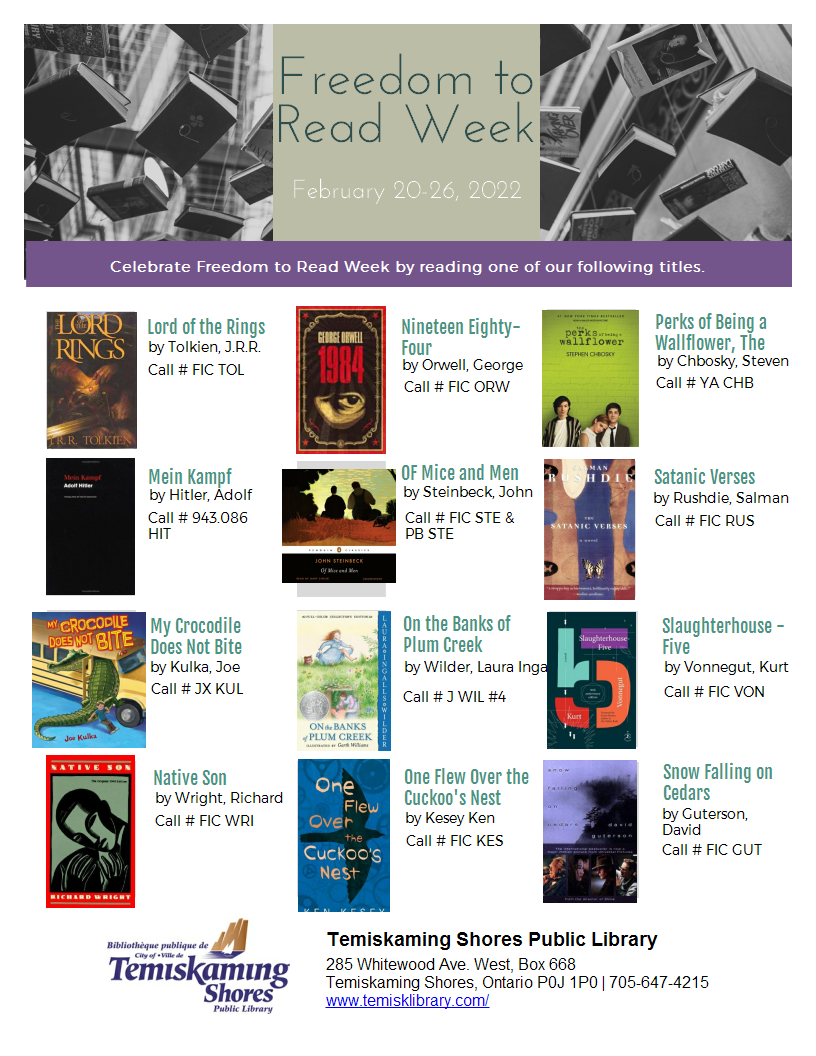 Freedom to read week poster