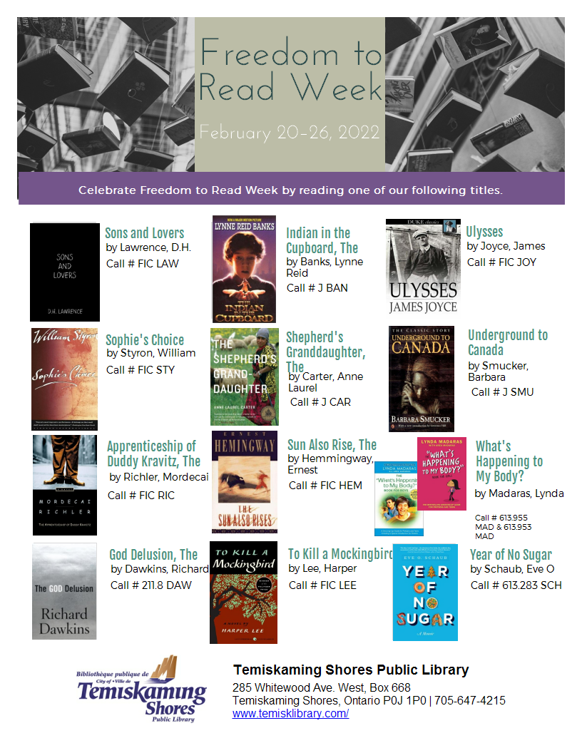 Freedom to read week poster