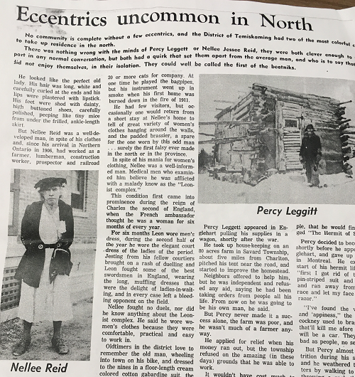 Article titled Eccentrics Uncommon in North