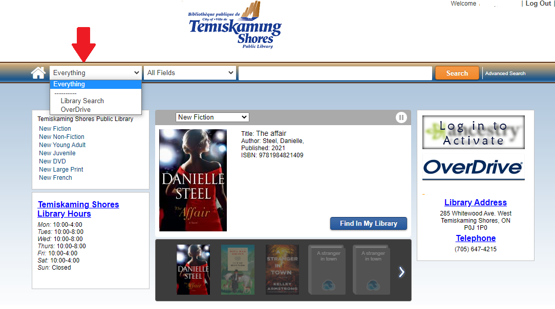 TSPL online catalog search options