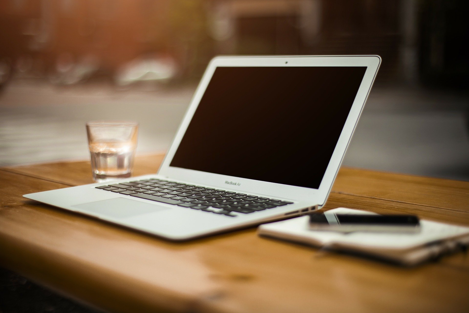 Laptop on a desk