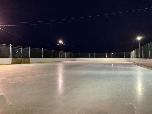 Dymond Outdoor rink at night