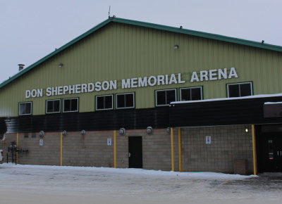 Don Shepherdson Memorial Arena Front Facade
