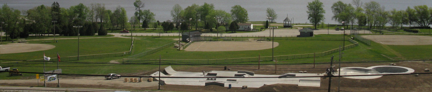 Overview of three New Liskeard Ball Diamonds