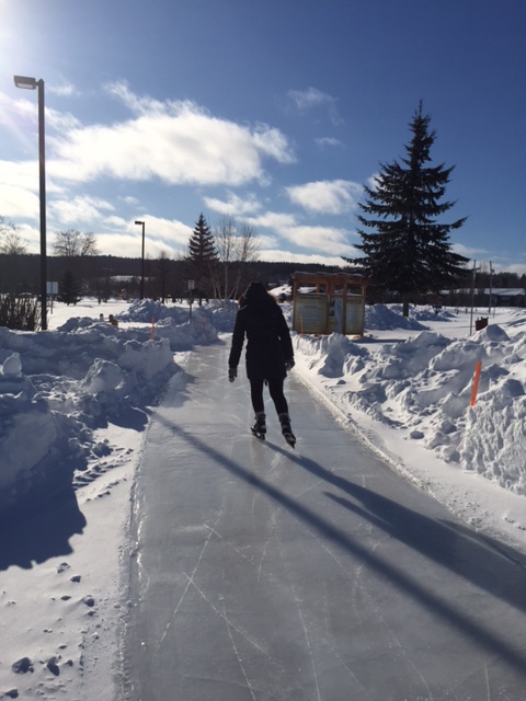 outdoor skating trail with skater